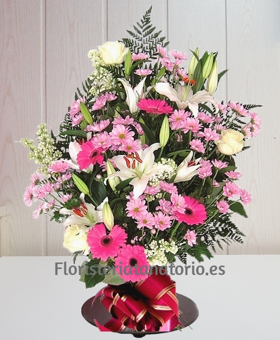 Ramo Funerario tonos Rosas